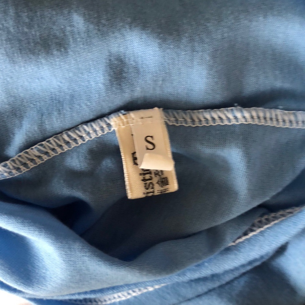🎀NWOT ROMWE Blue 3/4 Sleeve Shirt Size Small - Picture 5 of 5